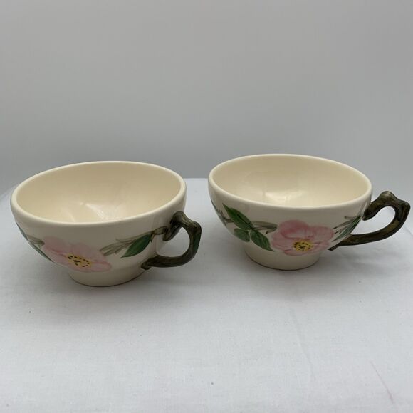 Franciscan Desert Rose Tea Cups and Saucers Vintage Set of 2 Made in USA *READ* - Picture 2 of 12
